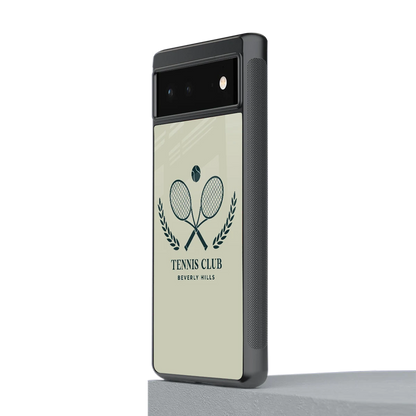 Tennis Club BH stylish phone case for google pixel 6a | glossy glass and slim fit