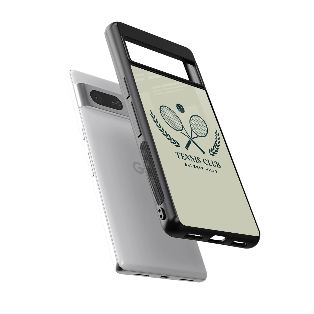 Tennis Club BH sleek google pixel 7a cover with tempered glass back and TPU edges