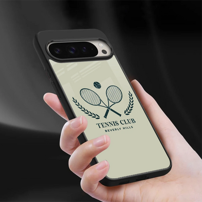 Tennis Club BH sleek google pixel 9 pro cover with tempered glass back and TPU edges