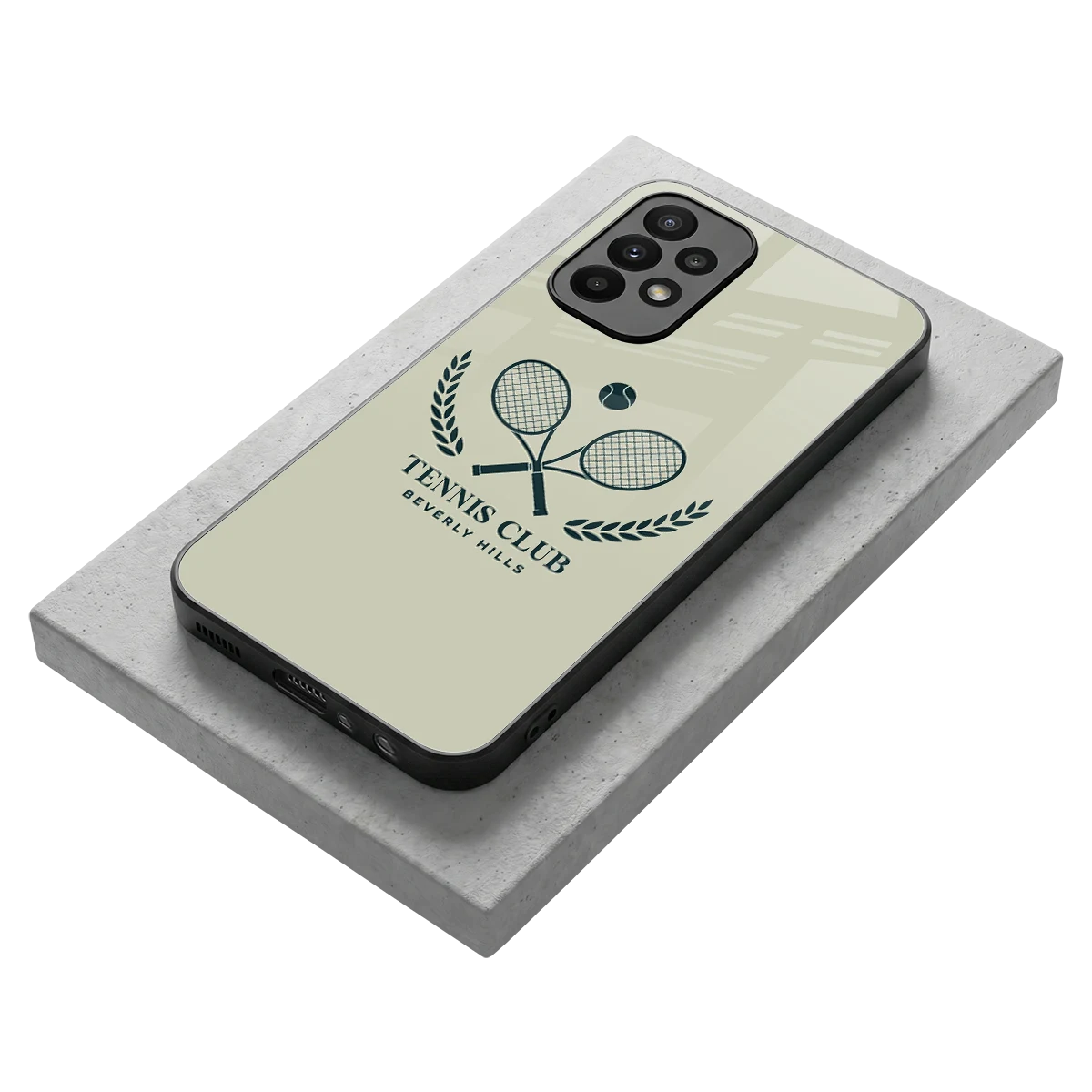 Tennis Club BH stylish phone case for samsung galaxy a23 | glossy glass and slim fit