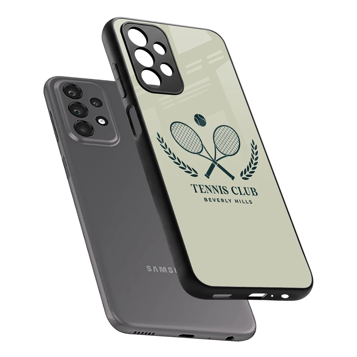 Tennis Club BH sleek samsung galaxy a23 cover with tempered glass back and TPU edges