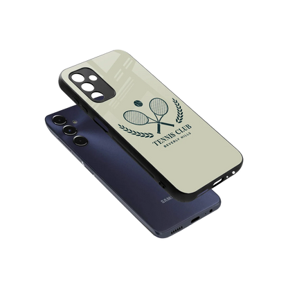 Tennis Club BH sleek samsung galaxy m14 5g cover with tempered glass back and TPU edges