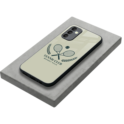 Tennis Club BH stylish phone case for samsung galaxy m14 5g | glossy glass and slim fit