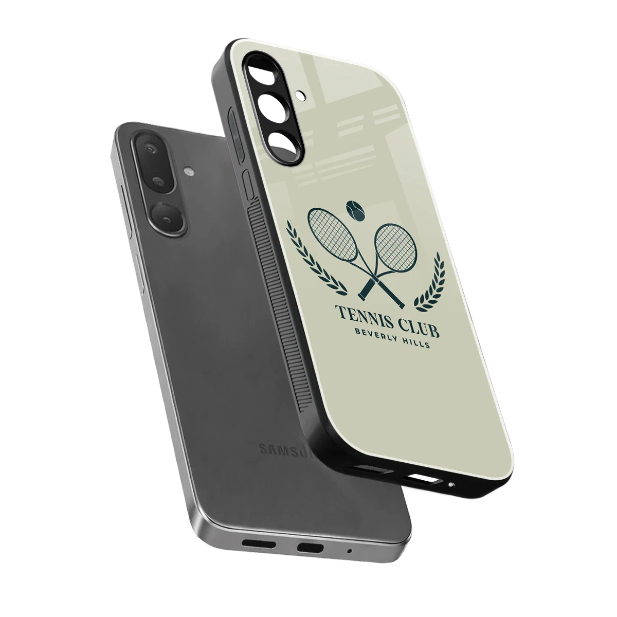 Tennis Club BH sleek samsung galaxy m56 5g cover with tempered glass back and TPU edges