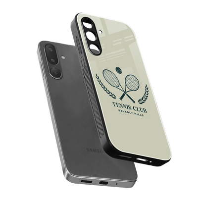 Tennis Club BH sleek samsung galaxy m56 5g cover with tempered glass back and TPU edges