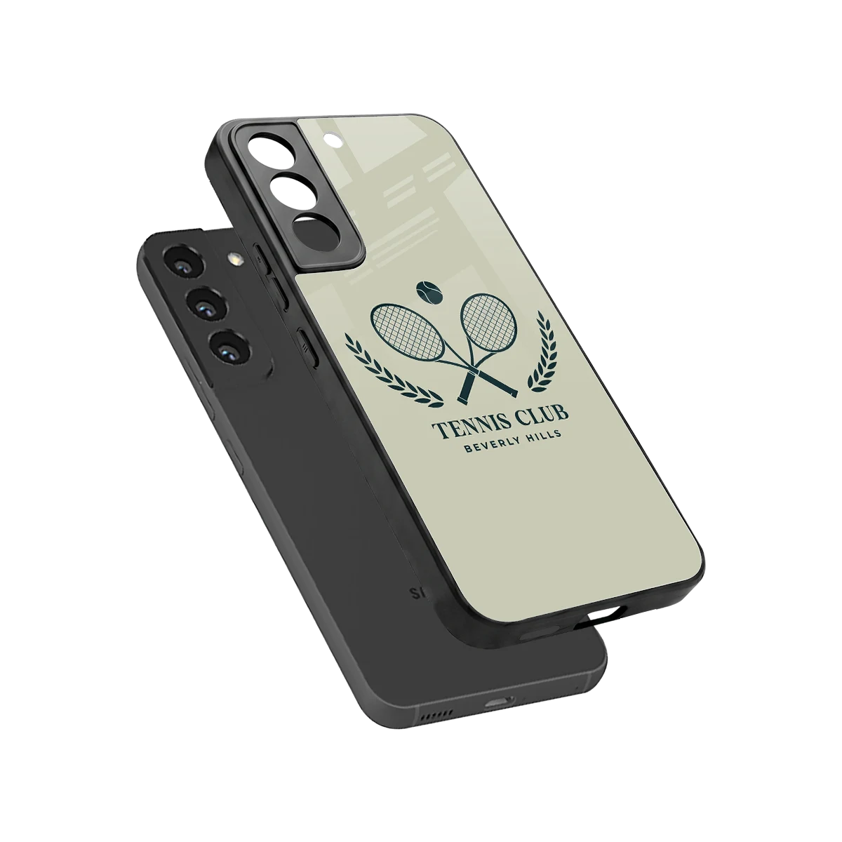 Tennis Club BH sleek samsung galaxy s22 cover with tempered glass back and TPU edges