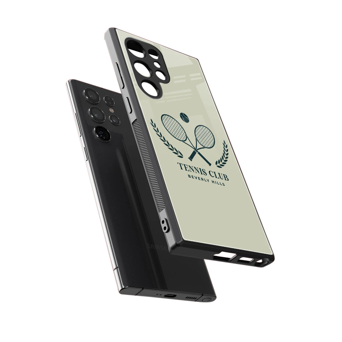 Tennis Club BH sleek samsung galaxy s23 ultra cover with tempered glass back and TPU edges