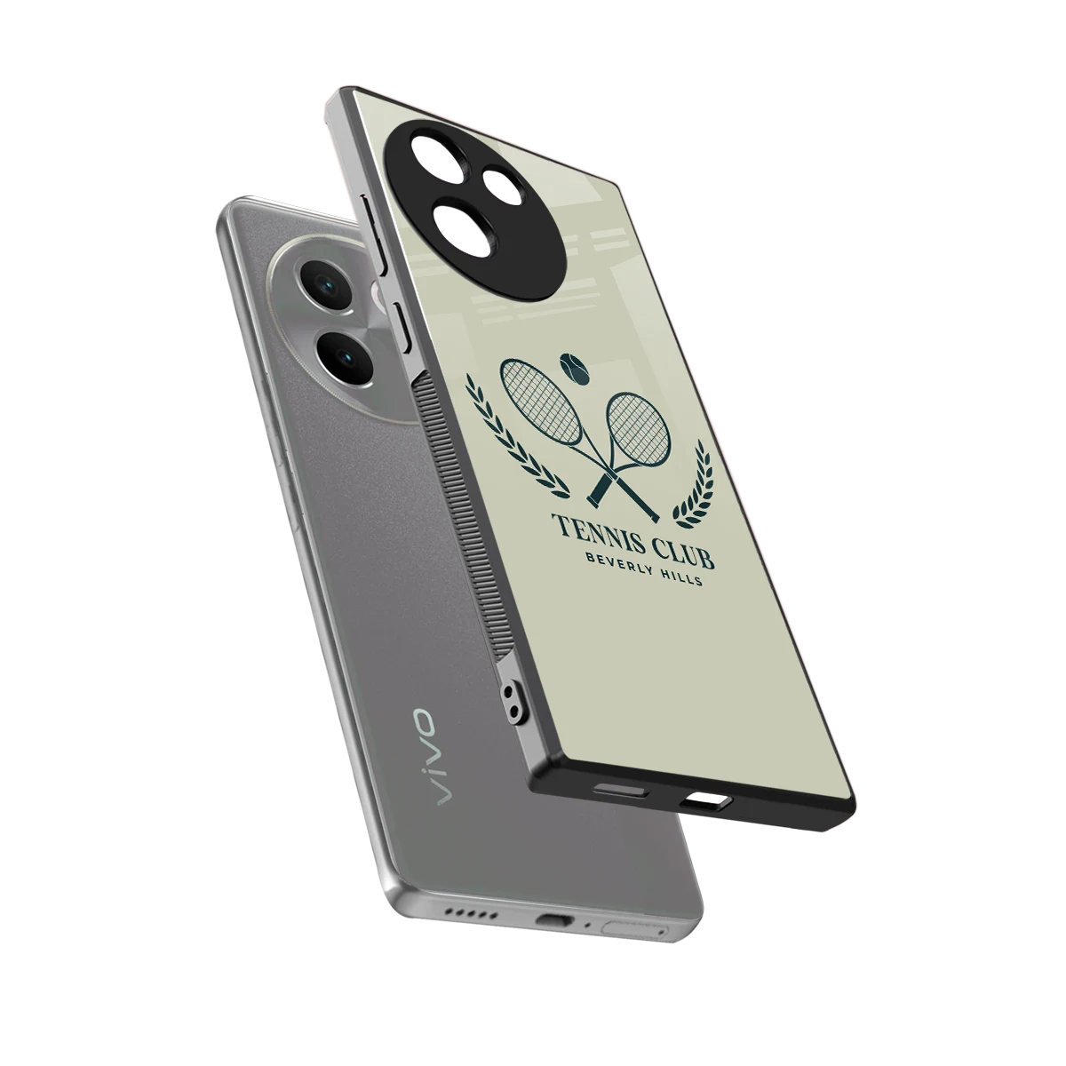 Tennis Club BH sleek vivo v30e cover with tempered glass back and TPU edges