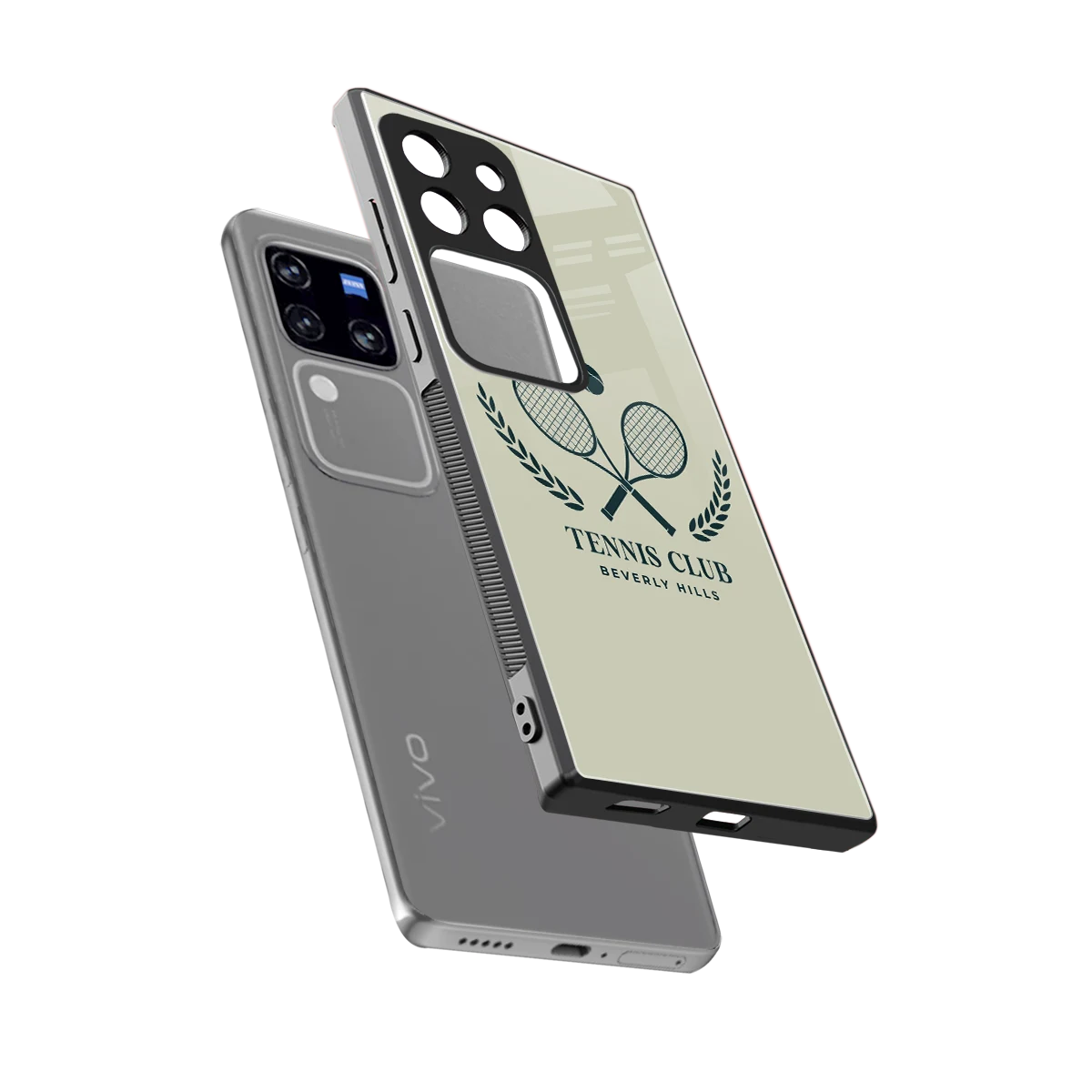 Tennis Club BH sleekvivo v30 pro cover with tempered glass back and TPU edges