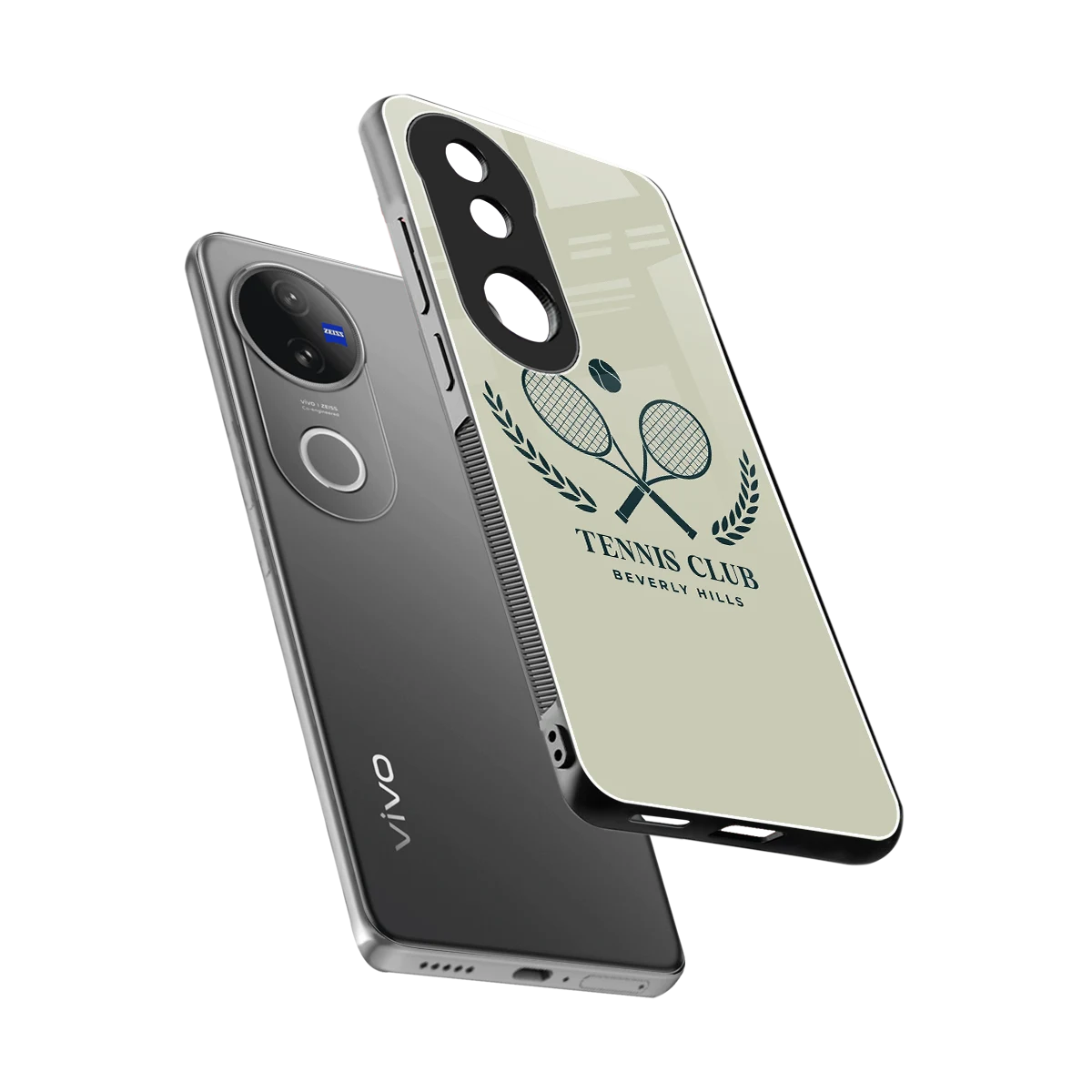 Tennis Club BH sleek vivo v50 cover with tempered glass back and TPU edges