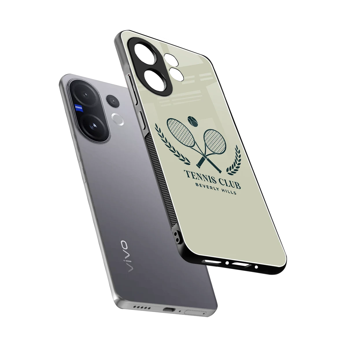 Tennis Club BH sleek vivo v60 cover with tempered glass back and TPU edges