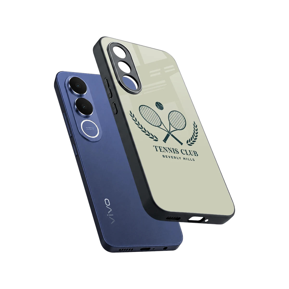 Tennis Club BH sleek vivo v70 fe cover with tempered glass back and TPU edges