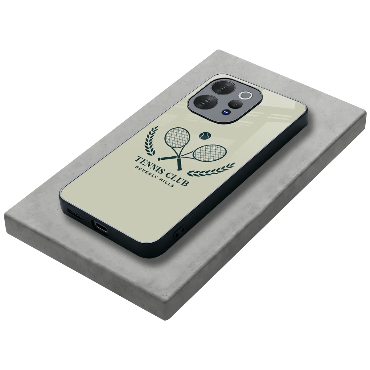 Tennis Club BH stylish phone case for vivo v70 elite | glossy glass and slim fit