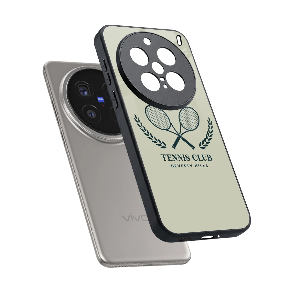 Tennis Club BH sleek vivo x200 pro cover with tempered glass back and TPU edges