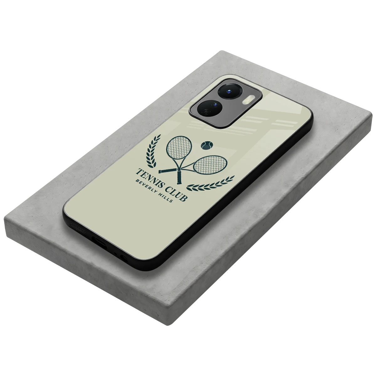 Tennis Club BH stylish phone case for vivo y16 | glossy glass and slim fit