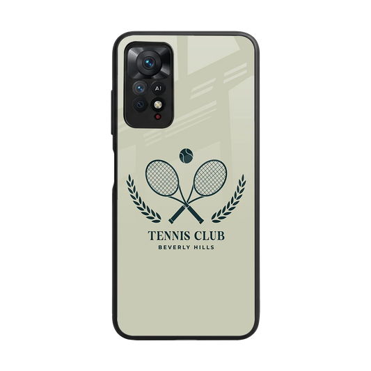 Tennis Club BH back phone cover | glass case for redmi note 11 pro