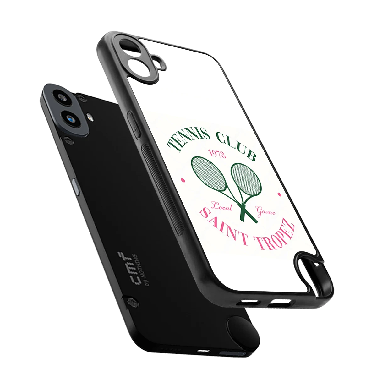 Tennis Club sleek cmf nothing phone 1 cover with tempered glass back and TPU edges