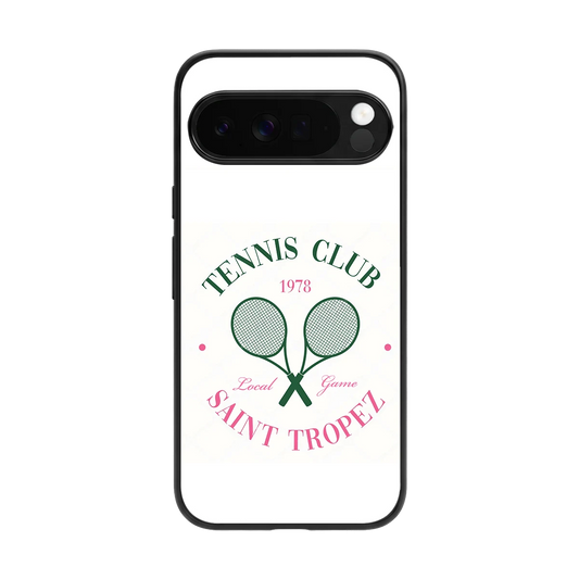 Tennis Club back phone cover | glass case for google pixel 10 pro xl