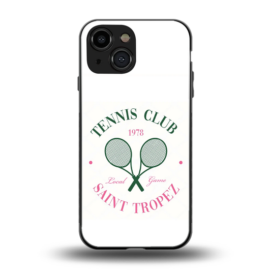Tennis Club back phone cover | glass case for iphone 13 mini
