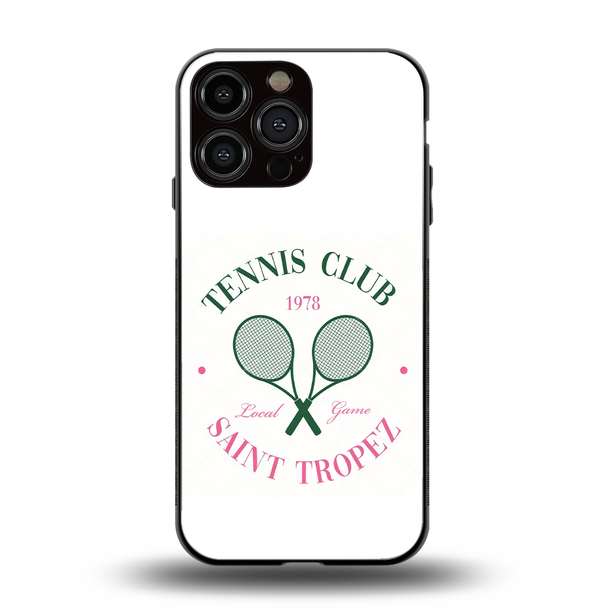 Tennis Club back phone cover | glass case for iphone 14 pro max