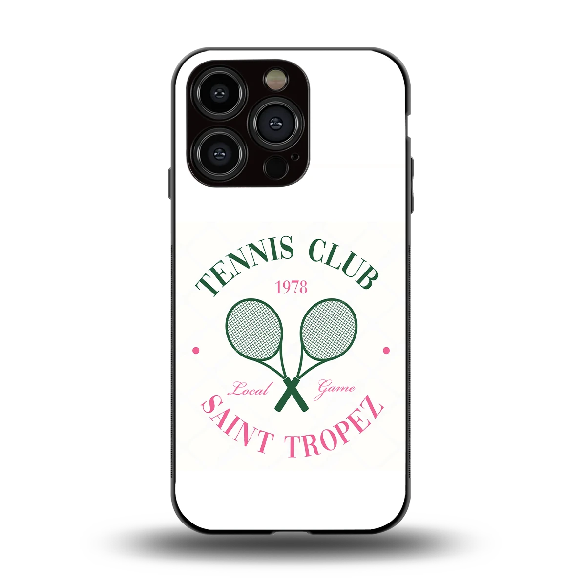 Tennis Club back phone cover | glass case for iphone 13 pro