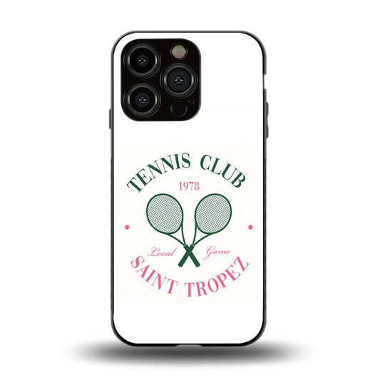 Tennis Club back phone cover | glass case for iphone 13 pro