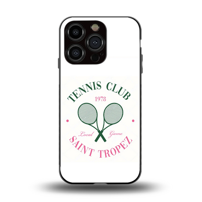 Tennis Club back phone cover | glass case for iphone 12 pro