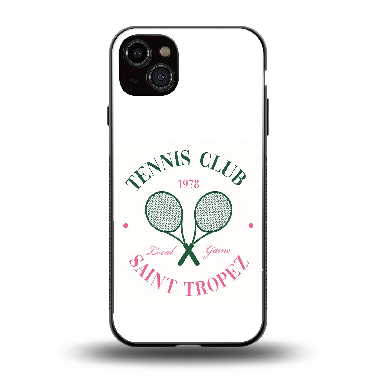 Tennis Club back phone cover | glass case for iphone 15 plus