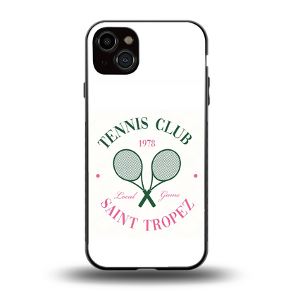 Tennis Club back phone cover | glass case for iphone 15 plus
