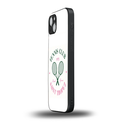 Tennis Club iphone 15 plus mobile cover | shockproof glass phone case