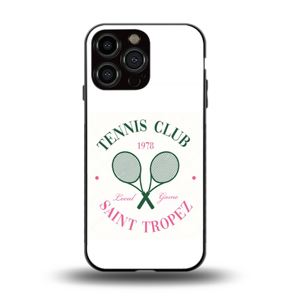 Tennis Club back phone cover | glass case for iphone 15 pro max