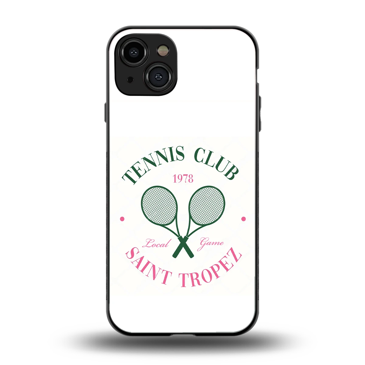 Tennis Club back phone cover | glass case for iphone 15