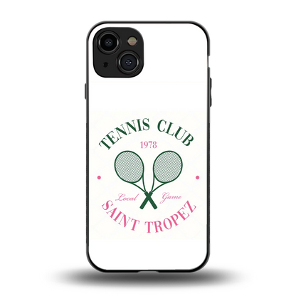Tennis Club back phone cover | glass case for iphone 15