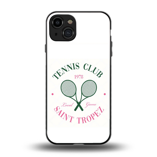 Tennis Club back phone cover | glass case for iphone 15