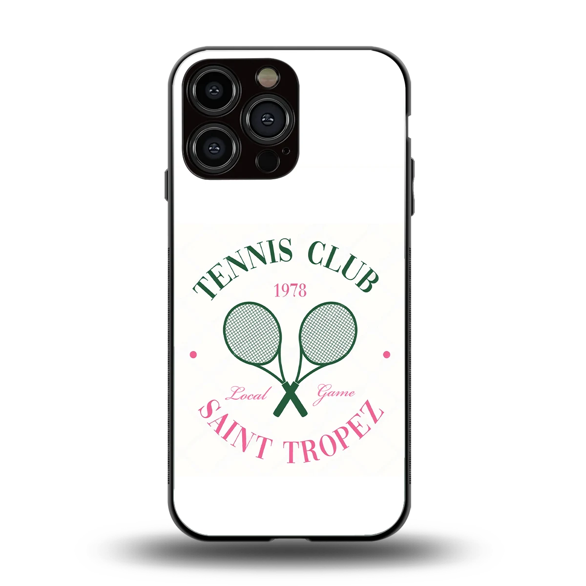 Tennis Club back phone cover | glass case for iphone 16 pro max
