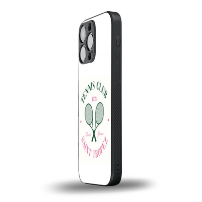 Tennis Club iphone 16 pro max mobile cover | shockproof glass phone case