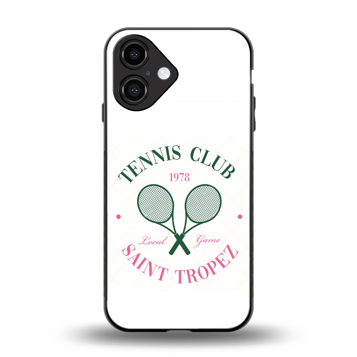 Tennis Club back phone cover | glass case for iphone 16