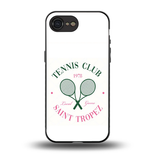 Tennis Club back phone cover | glass case for iphone 17e