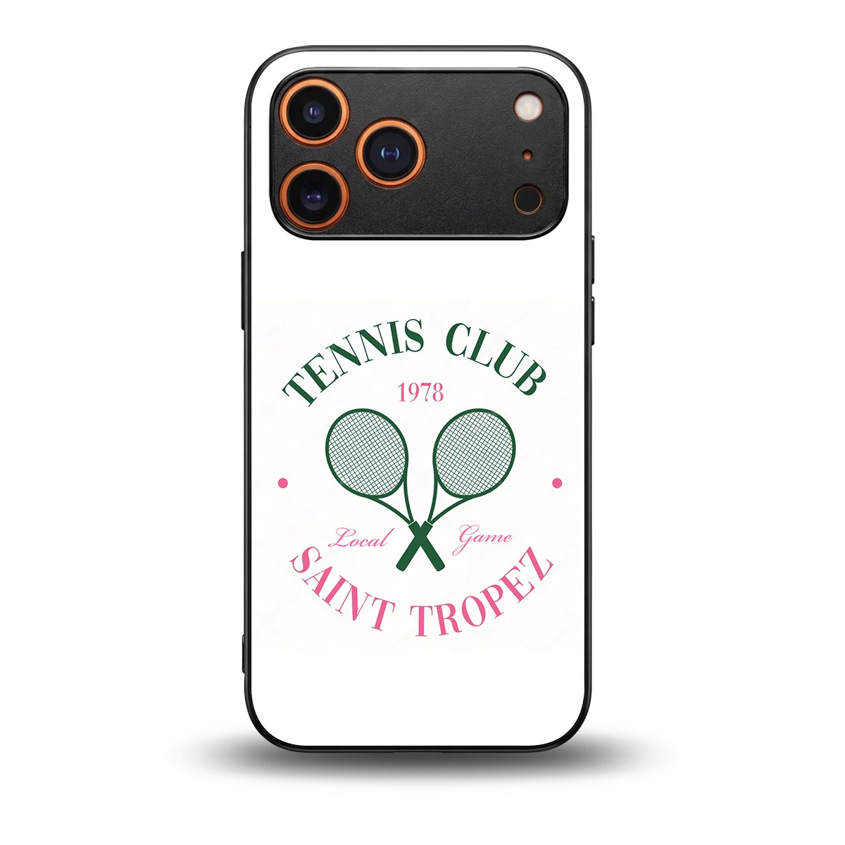 Tennis Club back phone cover | glass case for iphone 17 pro