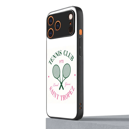 Tennis Club iphone 17 pro mobile cover | shockproof glass phone case