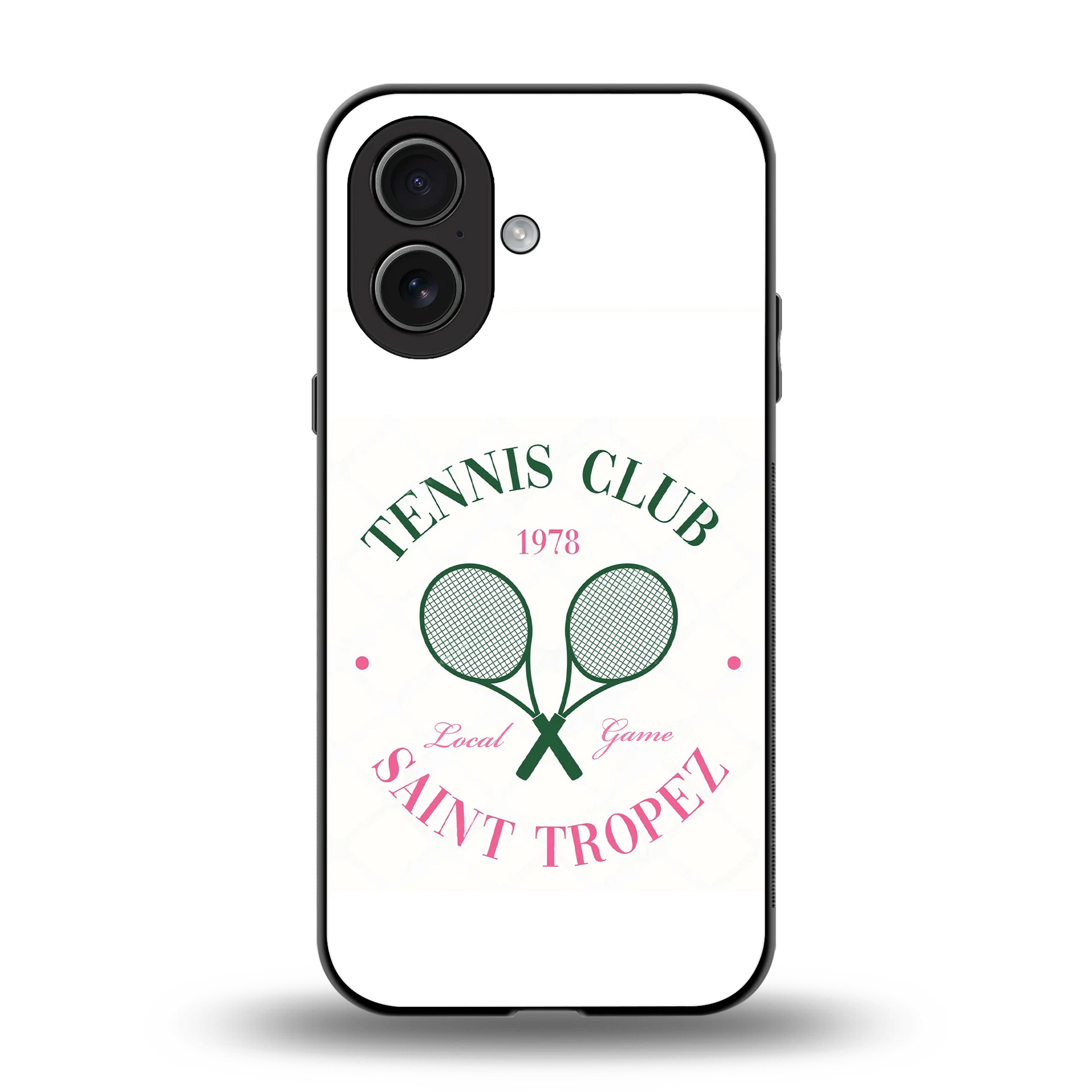 Tennis Club back phone cover | glass case for iphone 17