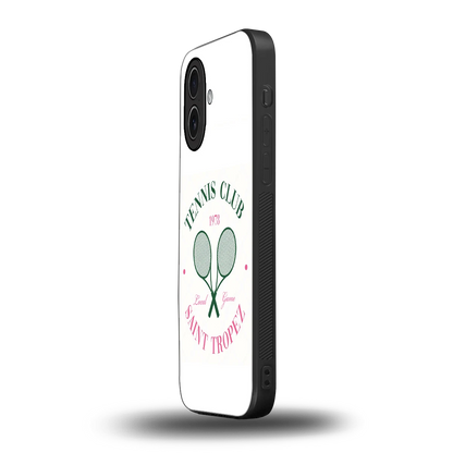 Tennis Club iphone 17 mobile cover | shockproof glass phone case