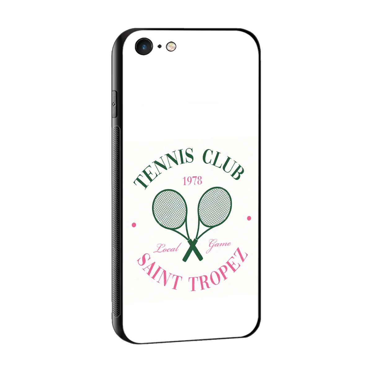 Tennis Club sleek iphone 6 cover with tempered glass back and TPU edges