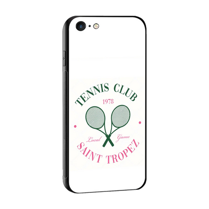 Tennis Club sleek iphone 6s plus cover with tempered glass back and TPU edges