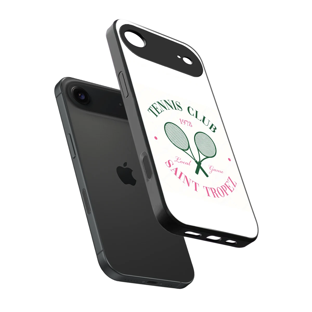 Tennis Club sleek iphone air cover with tempered glass back and TPU edges