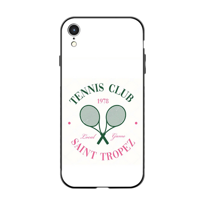 Tennis Club back phone cover | glass case for iphone xr
