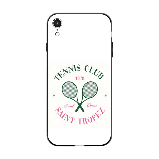 Tennis Club back phone cover | glass case for iphone xr