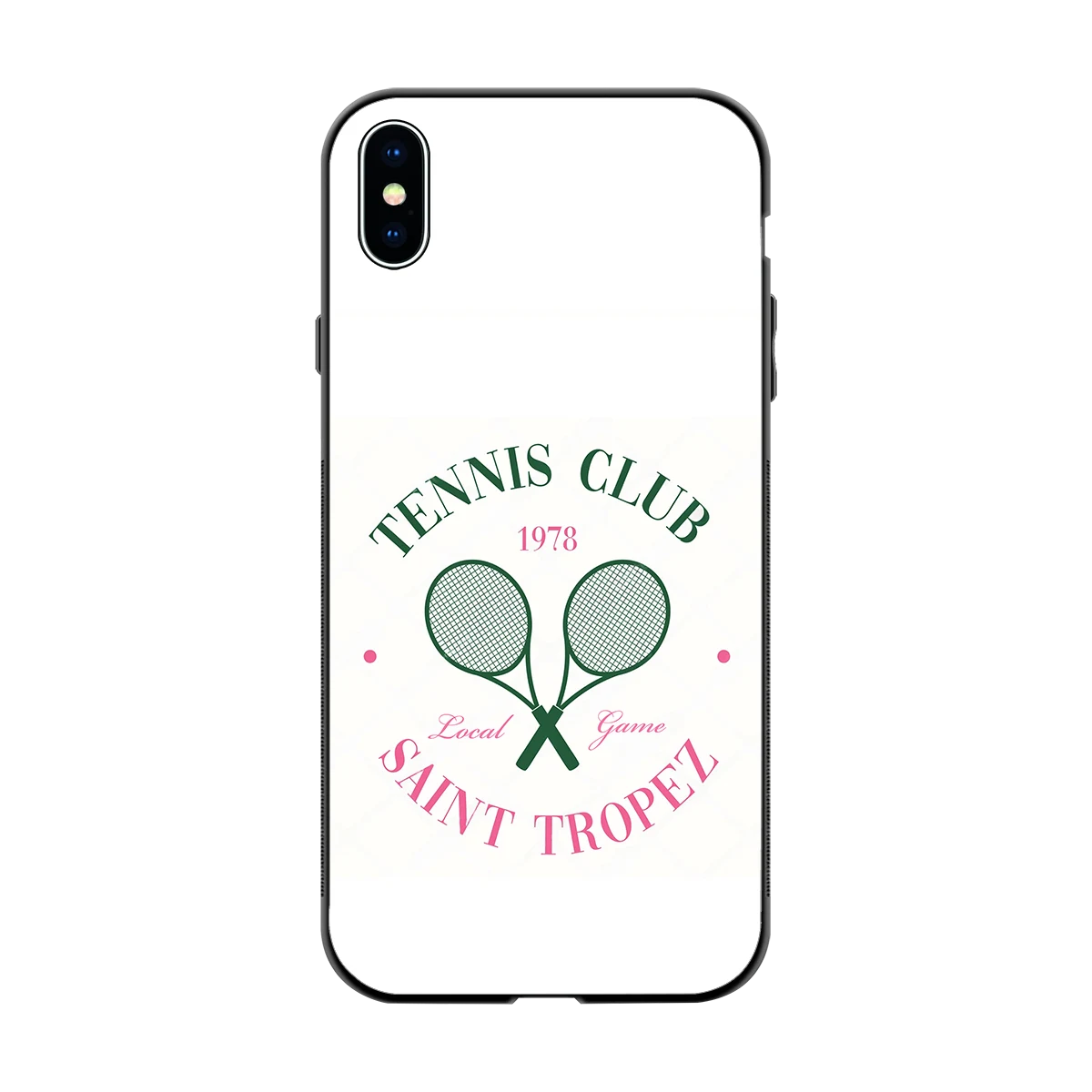 Tennis Club back phone cover | glass case for iphone xs max