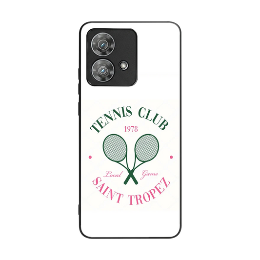 Tennis Club back phone cover | glass case for motorola edge 40 neo 5g