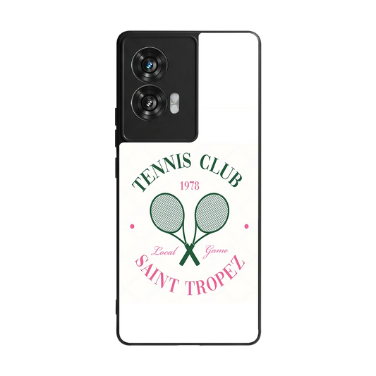 Tennis Club back phone cover | glass case for motorola edge 50 fusion